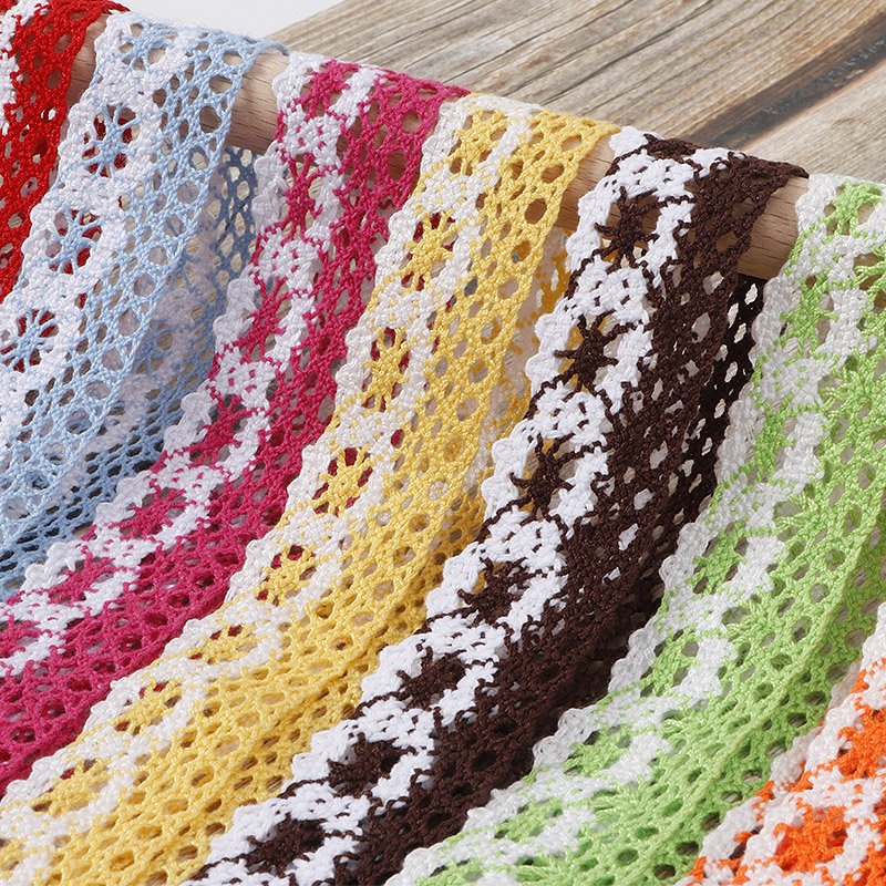 彩色棉线花边麻绳绳子手工编织衣服diy材料手工刺绣辅料布料装饰