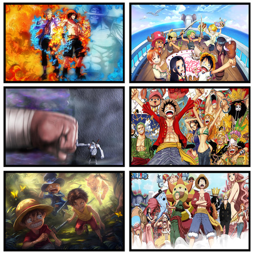 海贼王卡通动漫海报卧室装饰画