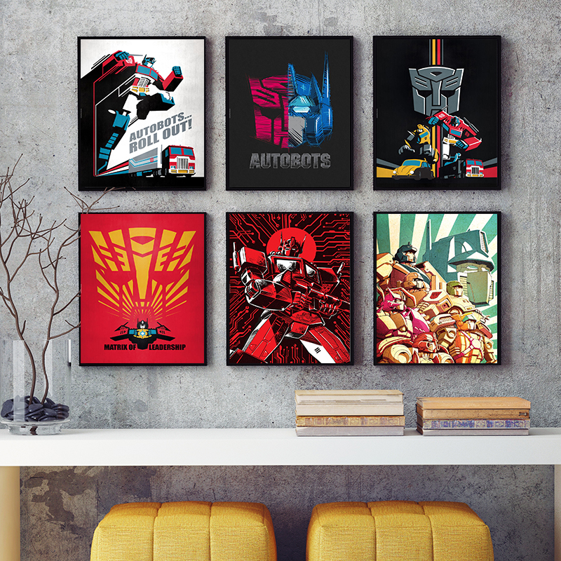 变形金刚擎动漫天柱大黄蜂装饰画