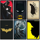 蝙蝠侠卡通海报儿童房装 挂画 饰画客厅卧室DC正义英雄电影酒吧美式