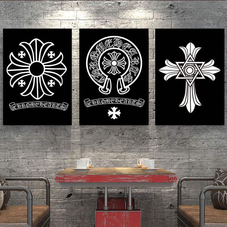 潮牌潮流克罗心十字架服装店挂画