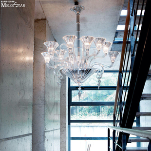 轻奢豪华吊灯高奢灯饰 巴卡la拉水晶灯千叶系列别墅大平层客厅法式