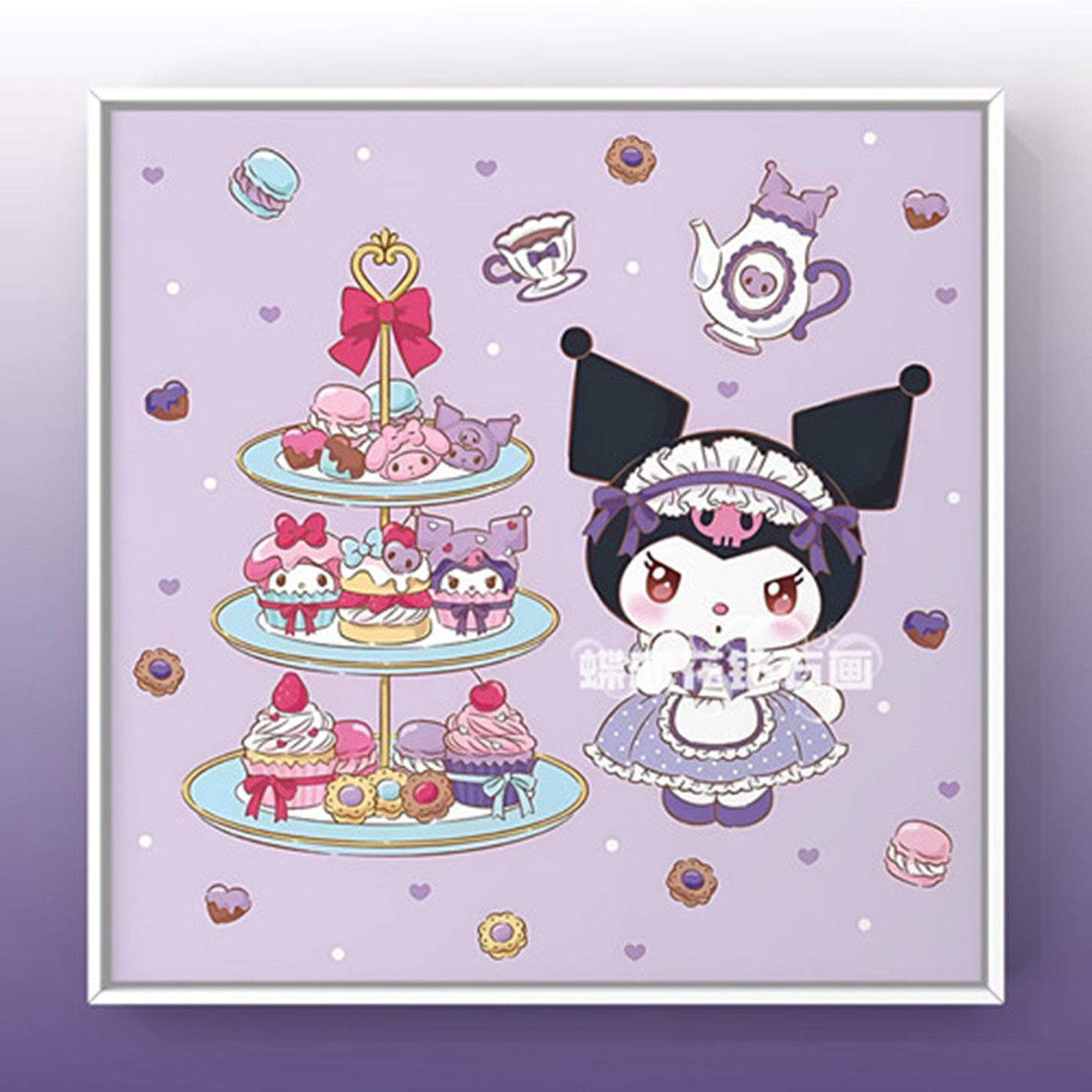 diy新款卡通库洛米下午茶时光钻石画方钻手工贴钻满绣自绣十字绣,居家布艺,十字绣套件,淘宝优惠券,粉丝福利购,淘宝优惠卷