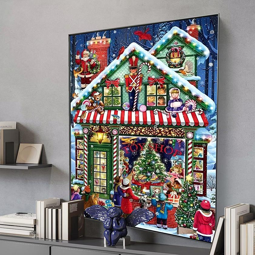 圣诞礼物商店小屋钻石画方钻圆钻
