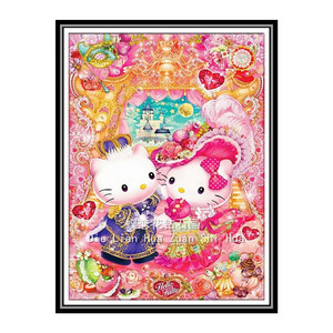 凯蒂猫kt猫钻石画方钻十字绣