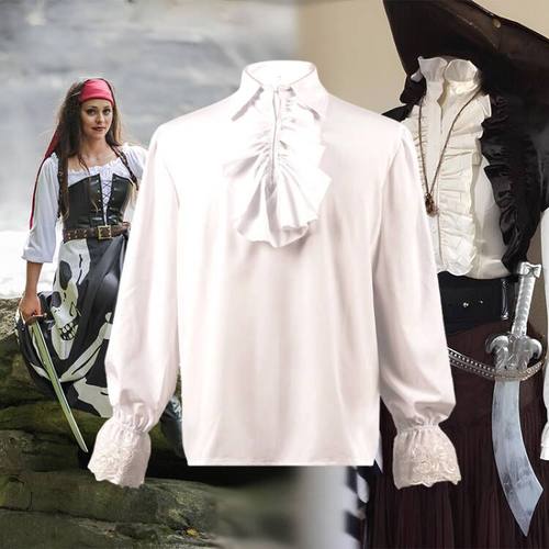 欧美2025外贸男装海盗欧码万圣节服装亚马逊男士衬衣