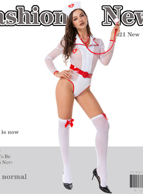 内衣欧美新款 白色性感制服诱惑护士装cosply角色扮演