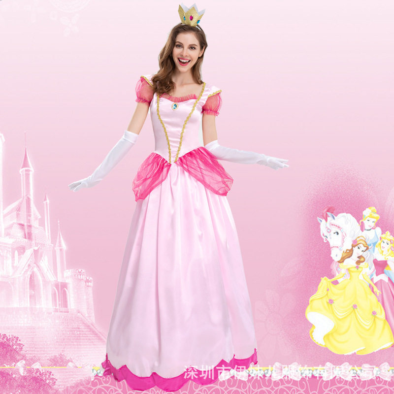 2025新款马里奥 碧琪公主 pink pricess 舞台装 派对女王装礼服