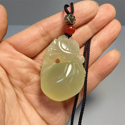 天然玉石岫玉岫岩玉钱袋子