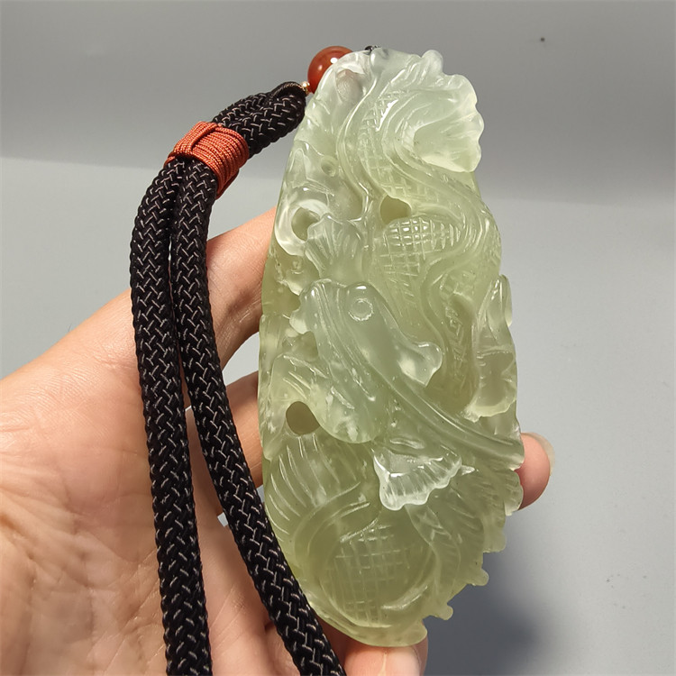 天然玉石岫玉岫岩玉手把件手玩件精雕裸石原石手把石 龙腾盛世 龙
