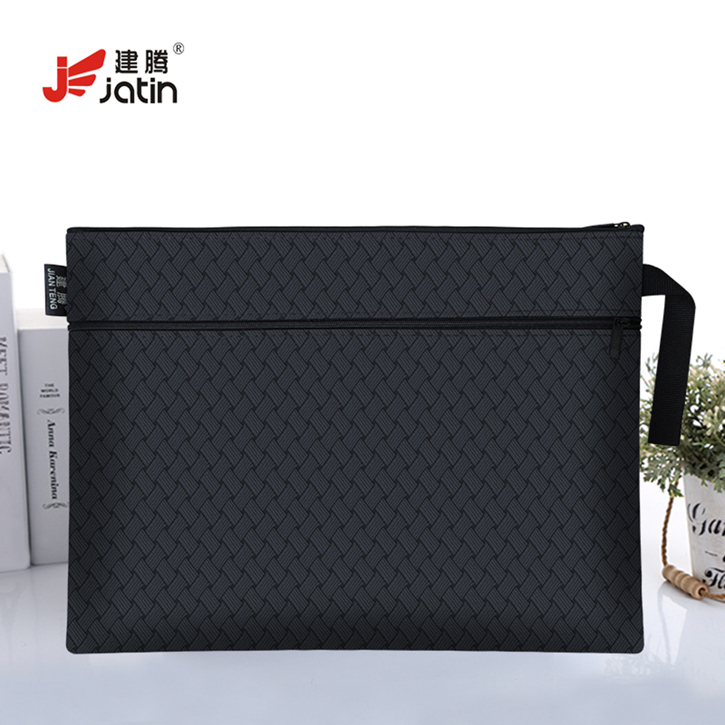 黑色加厚帆布A4多层资料袋手提文件袋拉链式商务大容量公文袋定制,文具电教/文化用品/商务用品,文件袋/资料袋/试卷收纳袋,淘宝优惠券,粉丝福利购,淘宝优惠卷