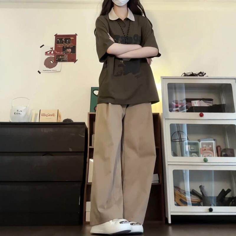 日系学院风运动套装女夏学生宽松显瘦韩版短袖跑步休闲两件套炸街