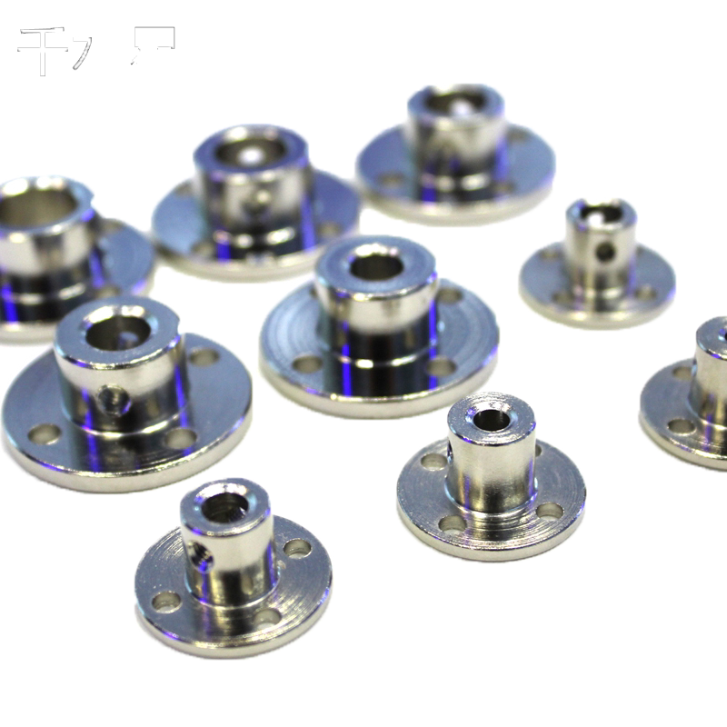 法兰联轴器 刚性联轴器 diy玩具轴金属连接器模型凸缘法兰盘 配件