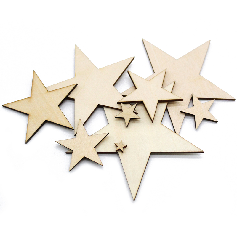五角星木板手工拼装diy涂鸦模型