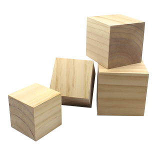 松木块 正方形diy小木头块木条木工制作10cm厘米垫高雕刻装饰模型
