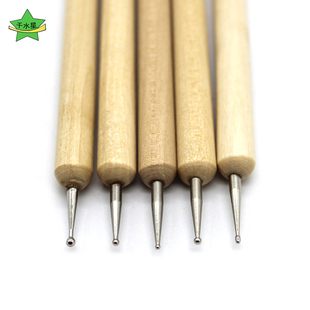 压痕笔套装 木质压痕笔圆头双头压线笔点钻点画diy陶艺小制作工具