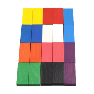 彩色小木块 DIY建筑模型木片 多米诺骨牌 堆砌玩具材料 拼装积木