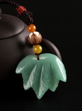 复古毛衣链长款玉石女大气挂坠