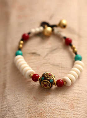 新款民族风尼泊尔珠手串手链女