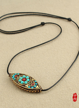 民族风项链复古百搭毛衣链女