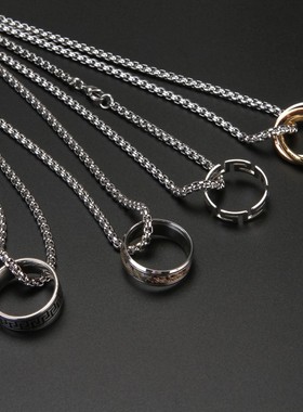 戒指两用款嘻哈风学生配饰毛衣链