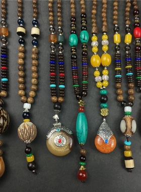 长款民族风毛衣链毛衣挂件百搭