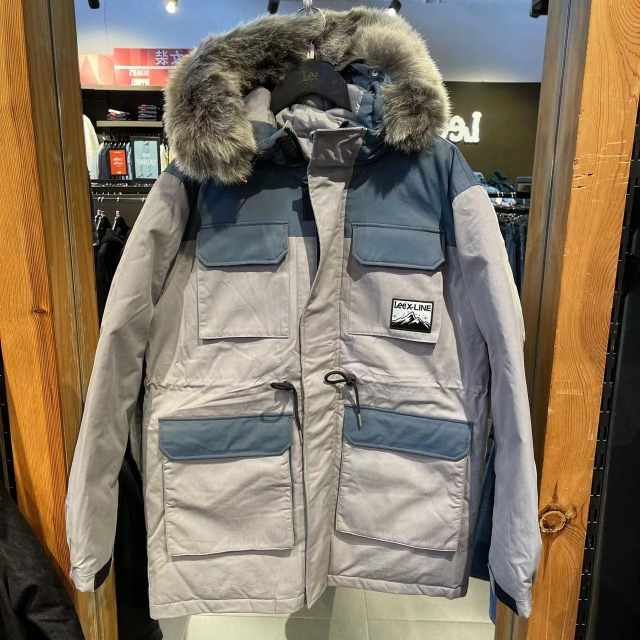 Lee国内专柜正品2022秋冬男士长款羽绒服LMT003998100618-A00007