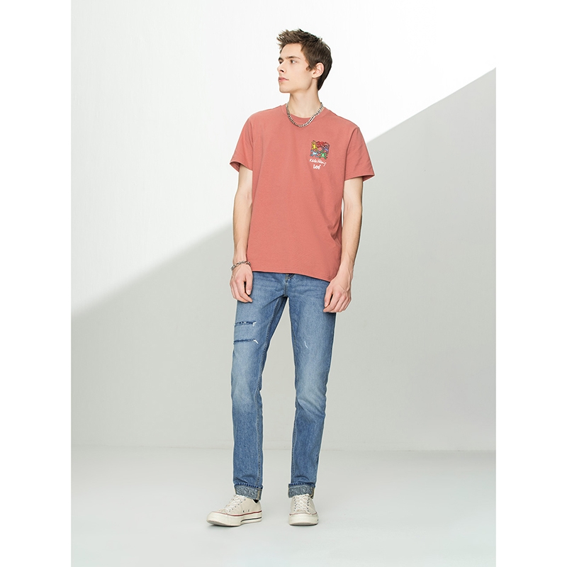 705标准中腰蓝男牛仔裤