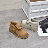 女鞋 43胖脚宽脚肥2024秋款 大码 美拉德风真皮厚底马丁靴2198