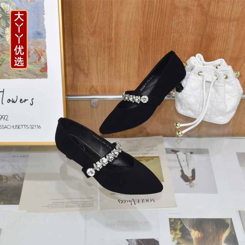 大丫丫大码女鞋浅口低跟小单鞋