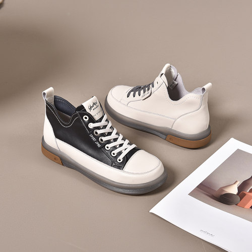 大丫丫大码女鞋单层牛皮休闲鞋