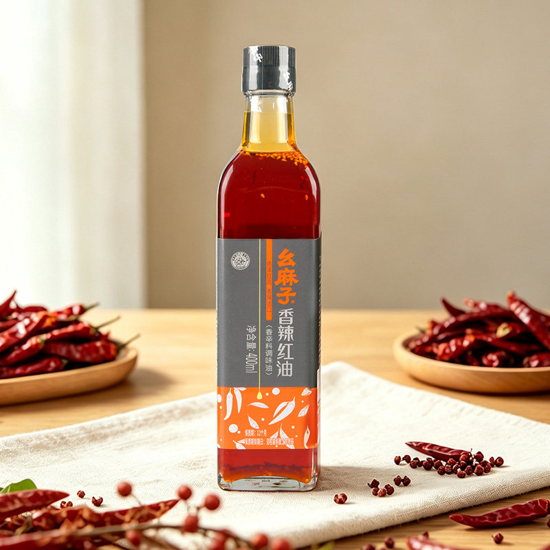 幺麻子香辣红油400ml 四川油泼辣子香辣红油辣椒油拌菜凉拌调料