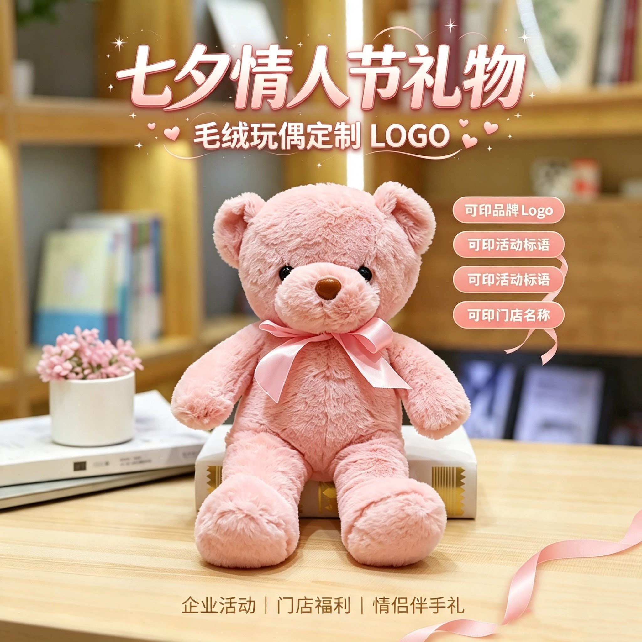 泰迪熊小熊公仔毛绒玩具毕业礼物礼品玩偶抱抱熊婚庆娃娃定制LOGO