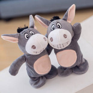 毛绒玩具小毛驴学话走路抖音学舌小猪网红抬杠搞笑电动会说话的驴