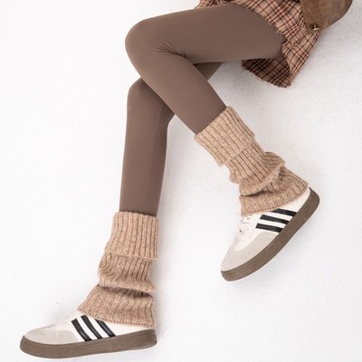 翻边袜套羊毛金丝线小腿套堆堆袜y2k配鲨鱼裤显瘦百搭秋冬保暖
