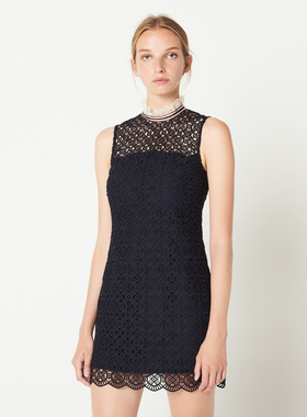 法式同款2025 蕾丝花边木耳领连衣裙DOVERA R20409H清仓