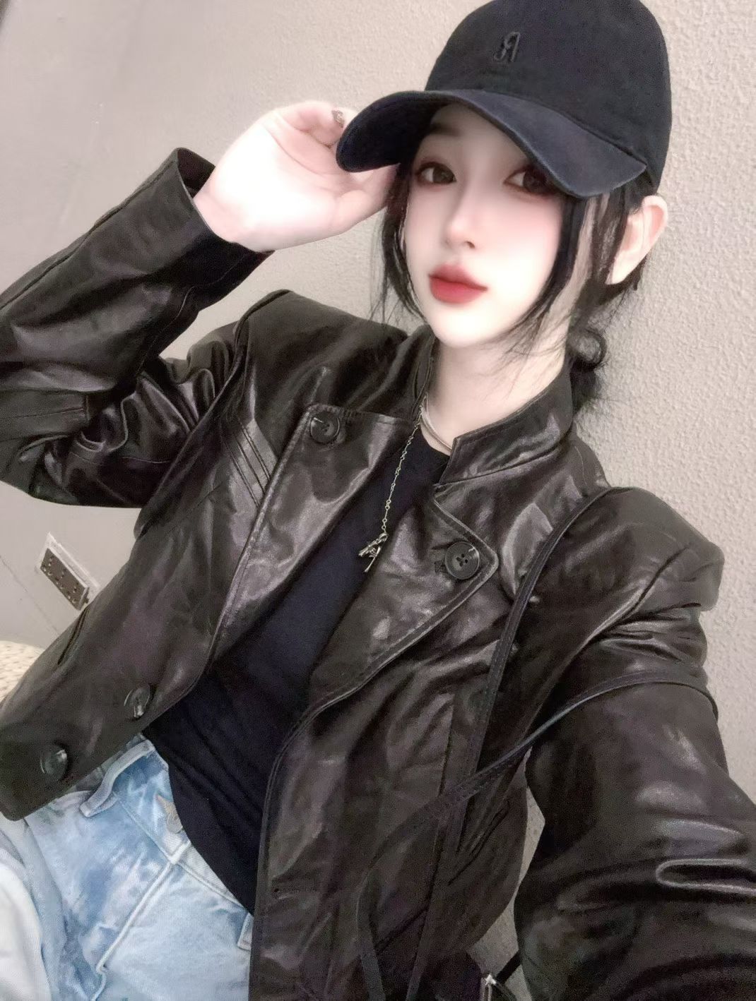韩国真皮羊皮早春新英伦常规百搭极简外套轻奢高级感时尚显瘦皮衣