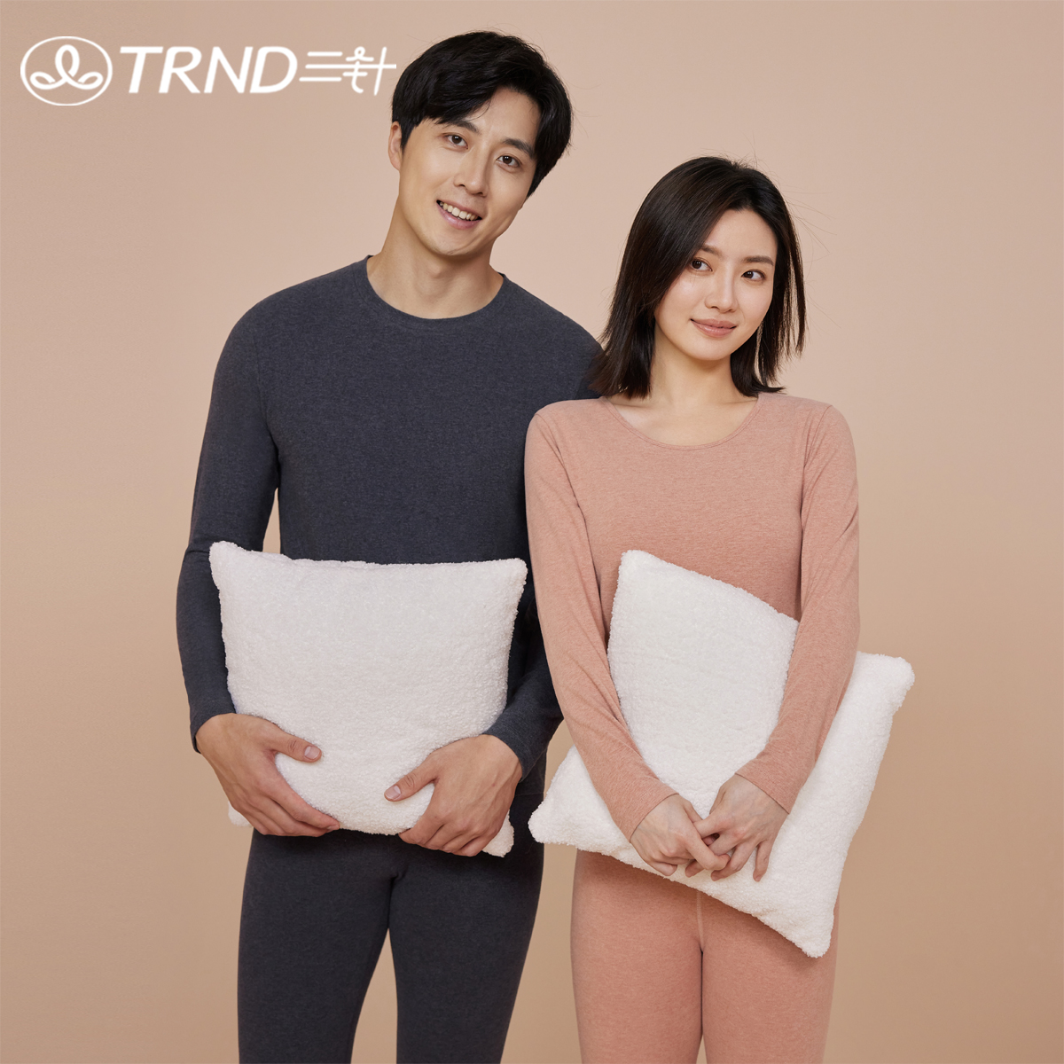 三针薄舒绒纯棉男女秋衣秋裤套装