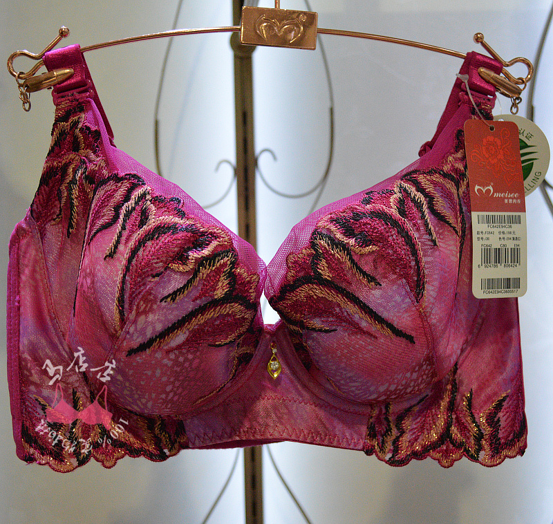 美思聚拢薄款刺绣蕾丝性感内衣