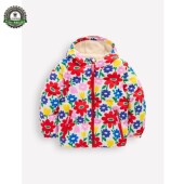 25秋冬女童花朵马甲加厚外套 14岁 MiniBoden儿童2合1棉服 代购
