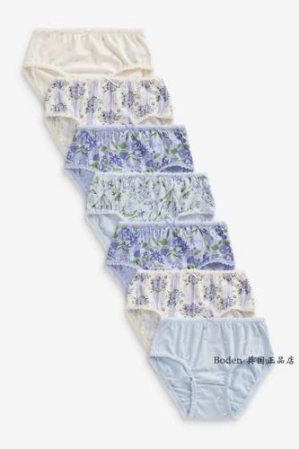 Next, летнее нижнее белье, синие детские трусы, (в наличии на складе), цветочный принт, 5-16 лет