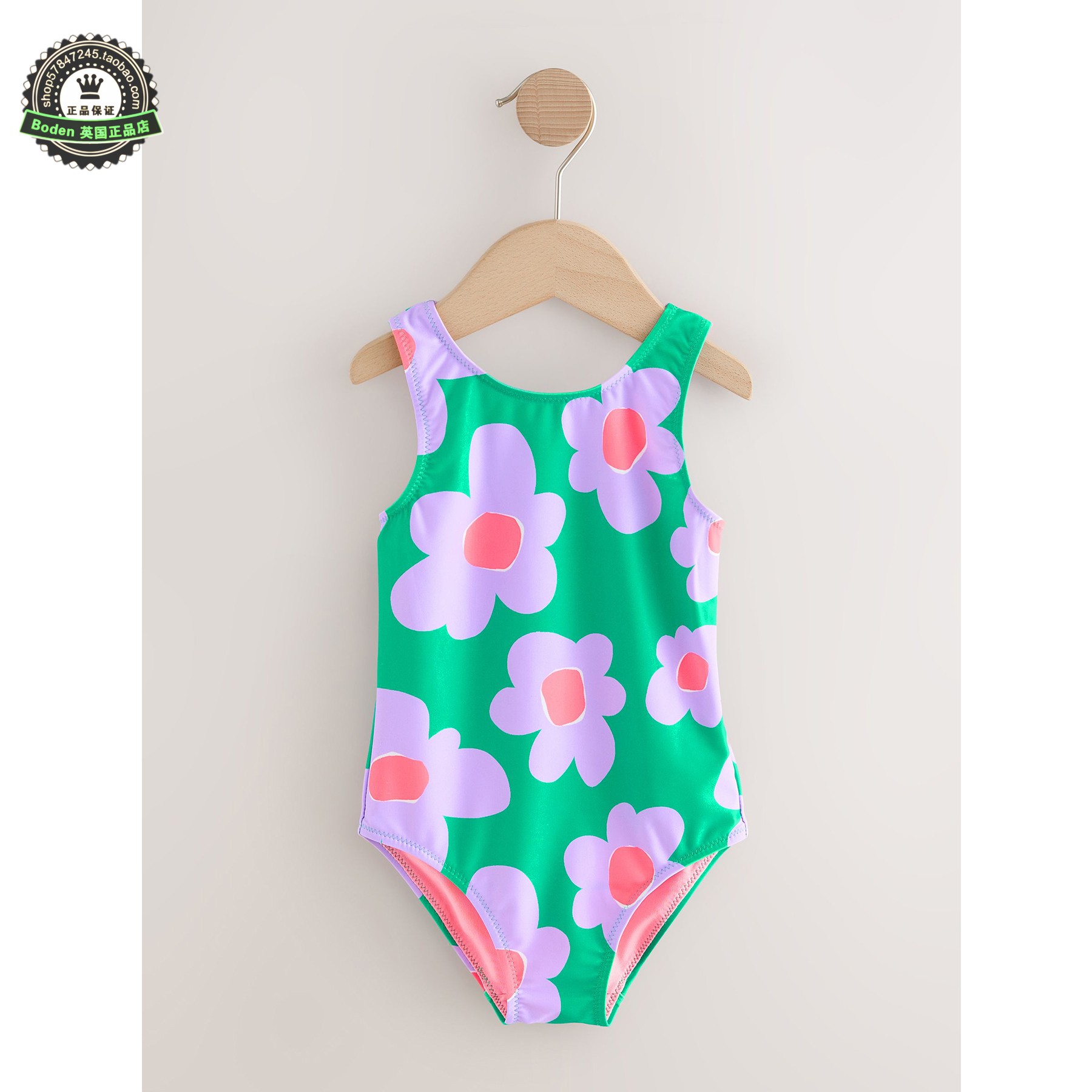 代购 NEXT儿童连体泳衣 26春夏季女童绿色印花小宝宝泳装 3月-7岁