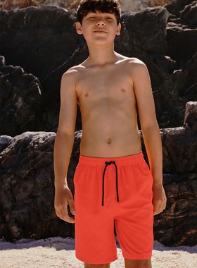 代购 NEXT儿童泳裤 26夏季男童橙色沙滩裤 中长款游泳短裤 3-16岁