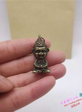 生肖猴子袖珍孙悟空大圣古玩铜器