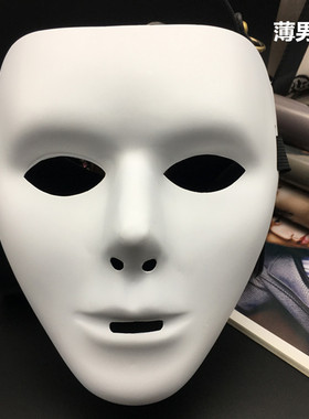 JabbaWockeeZ假面舞团面具白脸舞蹈抖音纯白色嘻哈街舞空白全脸男