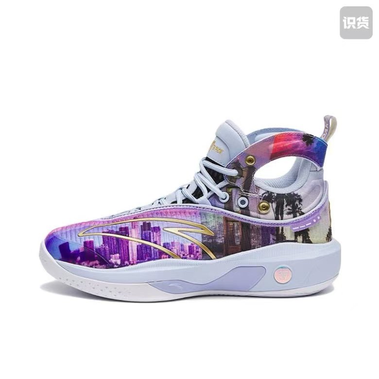 安踏儿童 KT8 312311130-2防滑减震耐磨高帮儿童篮球鞋紫河南LL仓