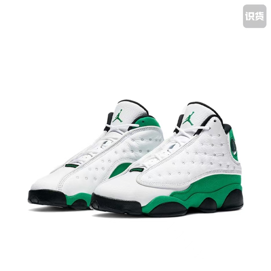 Air Jordan13 DB6536-113舒适减震高帮复古篮球鞋白绿河南LL仓