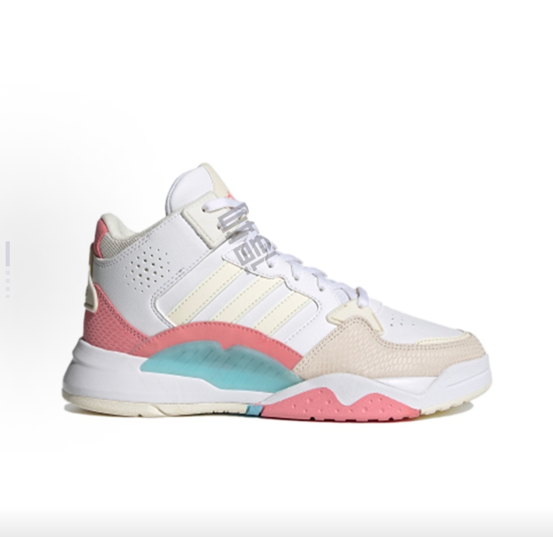 adidas潮流运动防滑耐磨中帮复古篮球鞋女款白米色FY6051江西TT仓