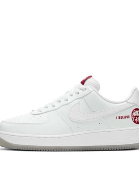Nike AirForce1 DD9941-100刮刮乐低帮板鞋男女同款白红河南LL仓