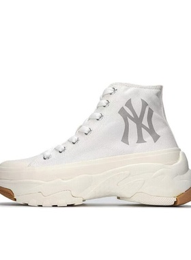 MLB 3ASHU101N-50IVS增高休闲运动厚底鞋帆布鞋高帮河南LL仓